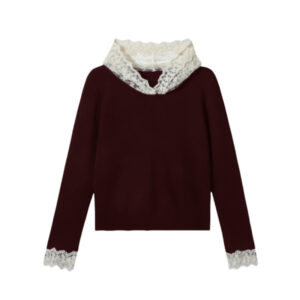 Lace Panel Long Sleeves