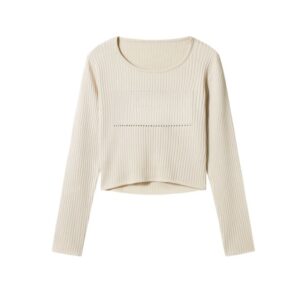 Apricot Slim-Fit Long Sleeves