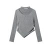 Irregular Halterneck Long Sleeves