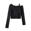 Trendy Black Long Sleeves
