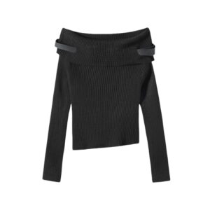 Slim Off-Shoulder Long Sleeves